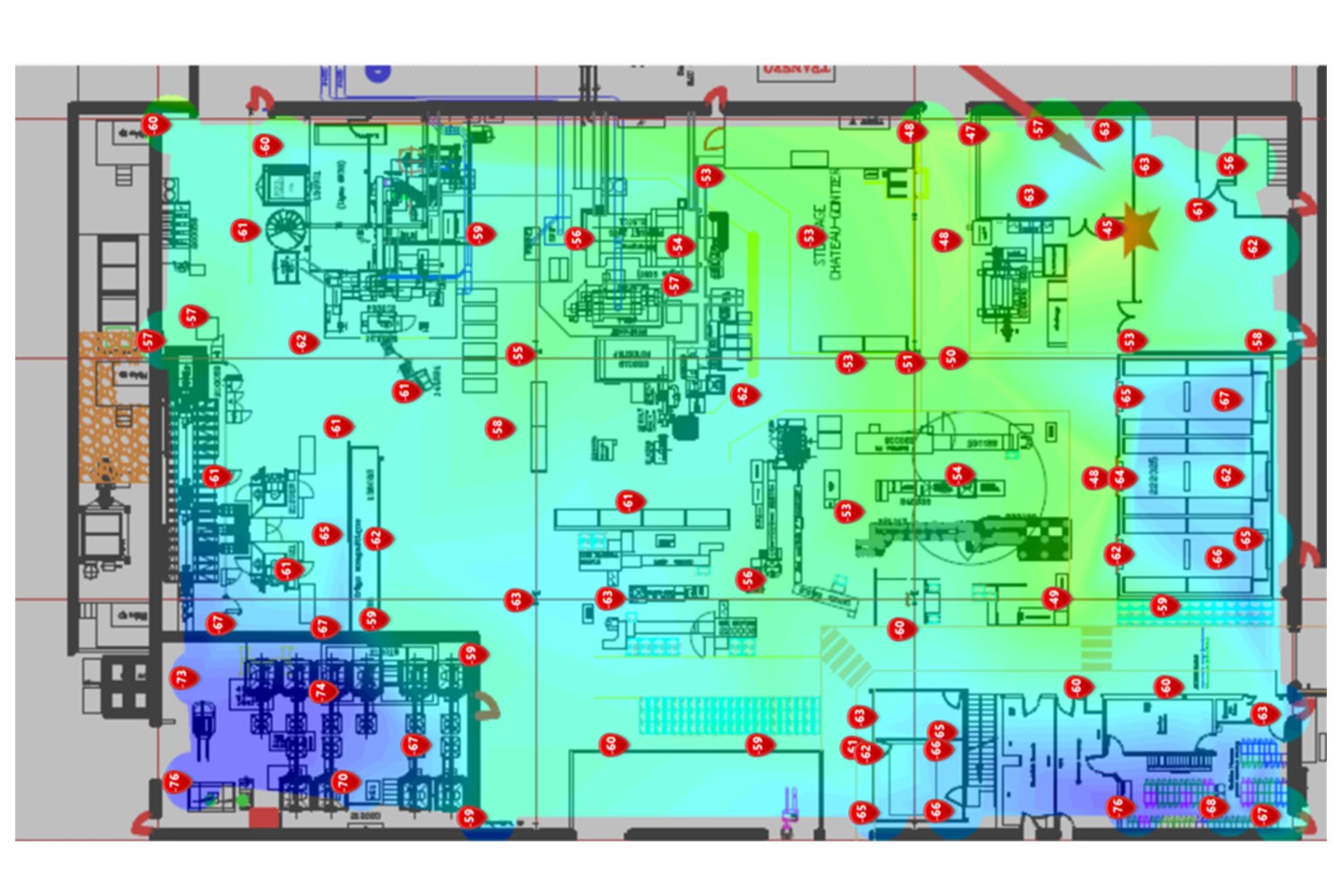 Plan d'Audit de couverture wifi réalisé par Illico Réseau